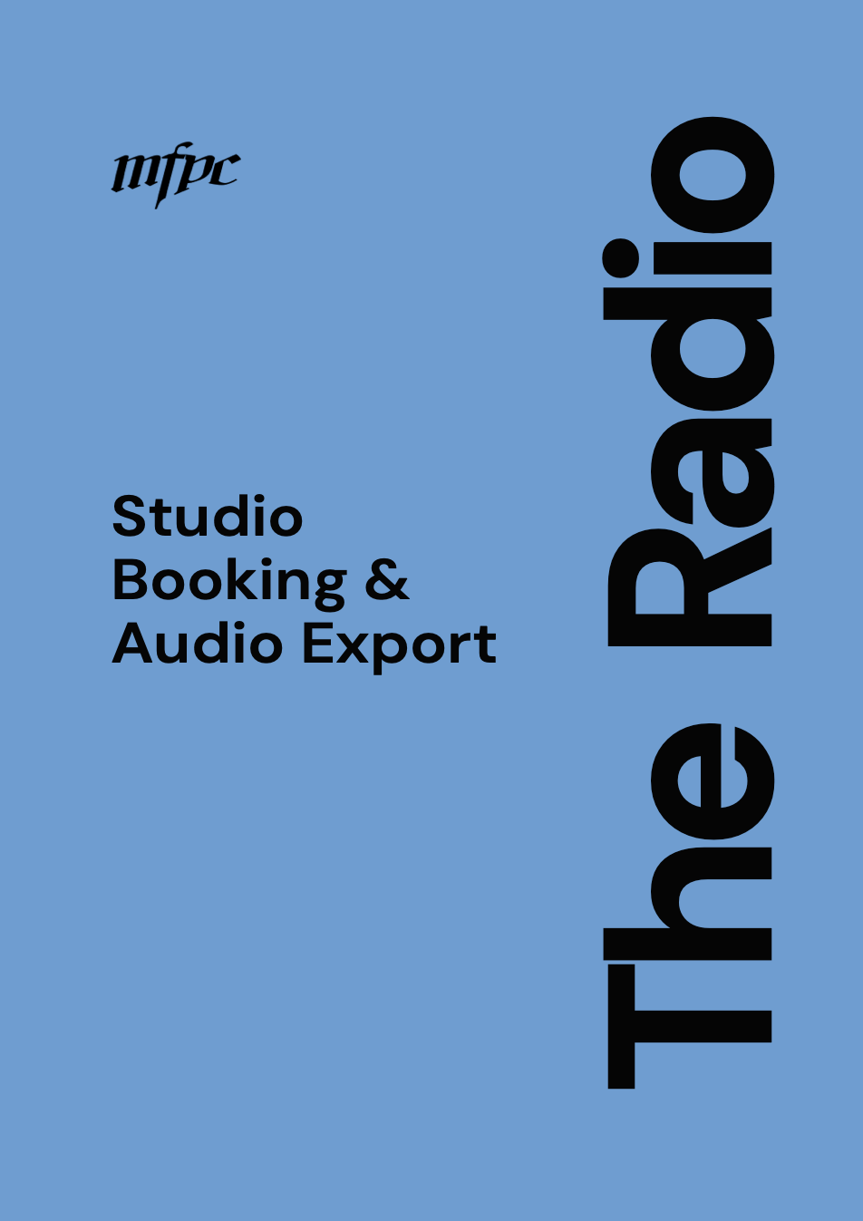 Blue Radio guide cover: Studio Booking and Audio Export